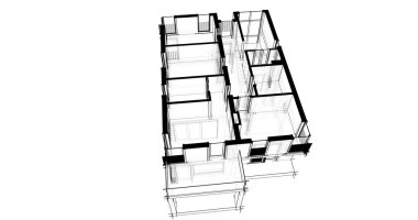 soyut mimari duvar kağıdı tasarımı, dijital konsept arkaplan