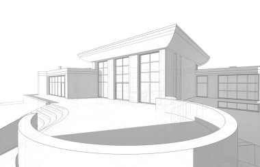 soyut mimari duvar kağıdı tasarımı, dijital konsept arkaplan