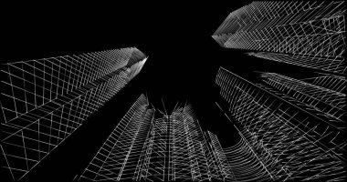 soyut mimari duvar kağıdı tasarımı, dijital konsept arkaplan