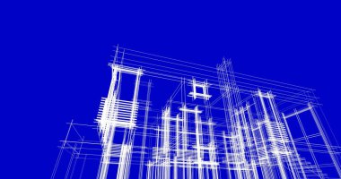 soyut mimari duvar kağıdı tasarımı, dijital konsept arkaplan