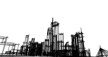 soyut mimari duvar kağıdı tasarımı, dijital konsept arkaplan