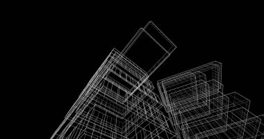 soyut mimari duvar kağıdı tasarımı, dijital konsept arkaplan