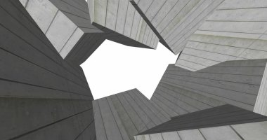 Mimari sanat konseptinde soyut çizgiler, minimum geometrik şekiller. 