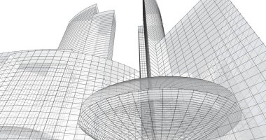 soyut mimari duvar kağıdı tasarımı, dijital konsept arkaplan