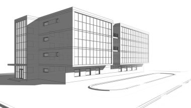 minimal geometrik şekiller, mimari çizgiler