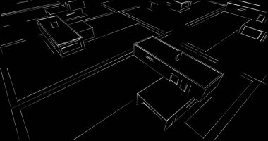 soyut mimari duvar kağıdı tasarımı, dijital konsept arkaplan