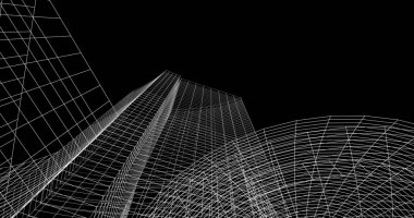 soyut mimari duvar kağıdı tasarımı, dijital konsept arkaplan