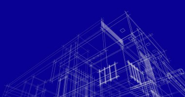 soyut mimari duvar kağıdı tasarımı, dijital konsept arkaplan