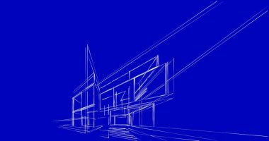 soyut mimari duvar kağıdı tasarımı, dijital konsept arkaplan