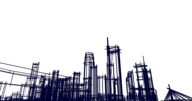 soyut mimari duvar kağıdı tasarımı, dijital konsept arkaplan