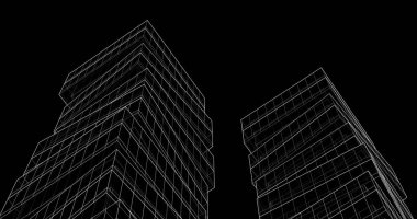 soyut mimari duvar kağıdı tasarımı, dijital konsept arkaplan