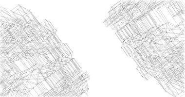 soyut mimari duvar kağıdı tasarımı, dijital konsept arkaplan