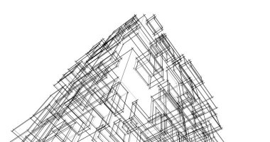 soyut mimari duvar kağıdı tasarımı, dijital konsept arkaplan