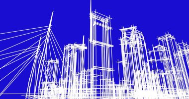 soyut mimari duvar kağıdı tasarımı, dijital konsept arkaplan