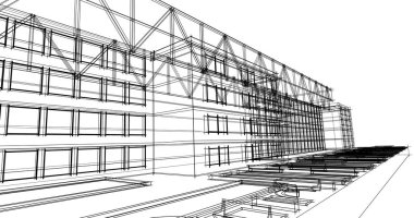 soyut mimari duvar kağıdı tasarımı, dijital konsept arkaplan