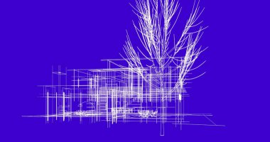 soyut mimari duvar kağıdı tasarımı, dijital konsept arkaplan
