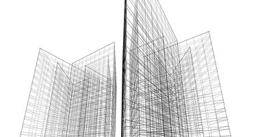 soyut mimari duvar kağıdı tasarımı, dijital konsept arkaplan