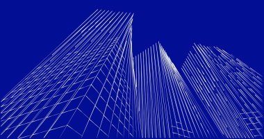 soyut mimari duvar kağıdı tasarımı, dijital konsept arkaplan