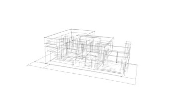 soyut mimari duvar kağıdı tasarımı, dijital konsept arkaplan