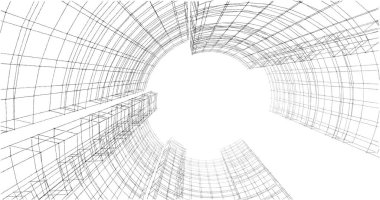 soyut mimari duvar kağıdı tasarımı, dijital konsept arkaplan