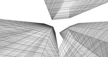 soyut mimari duvar kağıdı tasarımı, dijital konsept arkaplan