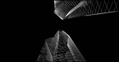 soyut mimari duvar kağıdı tasarımı, dijital konsept arkaplan