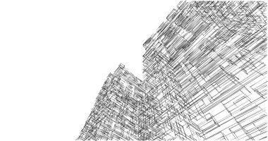 soyut mimari duvar kağıdı tasarımı, dijital konsept arkaplan