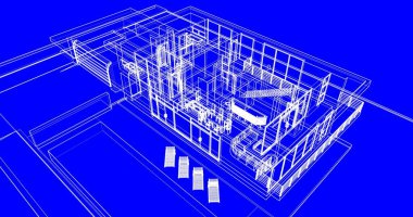 soyut mimari duvar kağıdı tasarımı, dijital konsept arkaplan