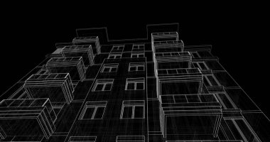 soyut mimari duvar kağıdı tasarımı, dijital konsept arkaplan