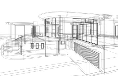 soyut mimari duvar kağıdı tasarımı, dijital konsept arkaplan