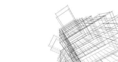 soyut mimari duvar kağıdı tasarımı, dijital konsept arkaplan