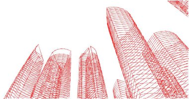 soyut mimari duvar kağıdı tasarımı, dijital konsept arkaplan