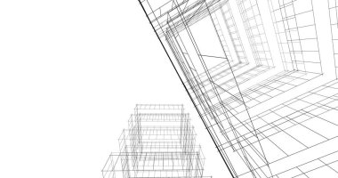 soyut mimari duvar kağıdı tasarımı, dijital konsept arkaplan