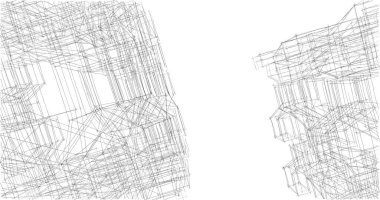 soyut mimari duvar kağıdı tasarımı, dijital konsept arkaplan