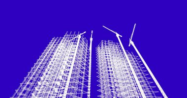 soyut mimari duvar kağıdı tasarımı, dijital konsept arkaplan