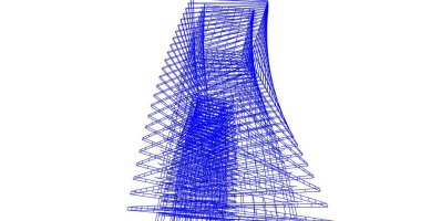 soyut mimari duvar kağıdı tasarımı, dijital konsept arkaplan