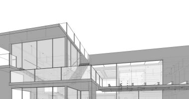 minimal geometrik mimari binalar tasarımı