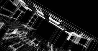 soyut mimari duvar kağıdı tasarımı, dijital konsept arkaplan