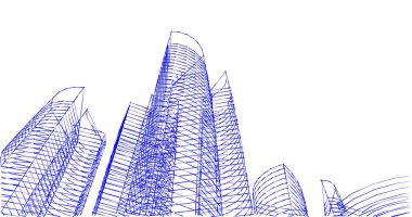 soyut mimari duvar kağıdı tasarımı, dijital konsept arkaplan