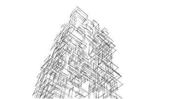 soyut mimari duvar kağıdı tasarımı, dijital konsept arkaplan