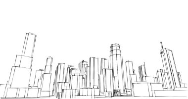 soyut mimari duvar kağıdı tasarımı, dijital konsept arkaplan