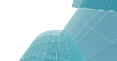 Mimari sanat konseptinde soyut çizgiler, minimum geometrik şekiller. 