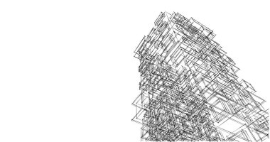 soyut mimari duvar kağıdı tasarımı, dijital konsept arkaplan