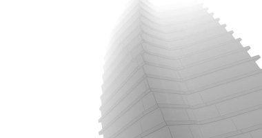 Mimari sanat konseptinde soyut çizgiler, minimum geometrik şekiller. 