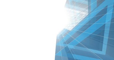 Arkaplanda mimari bina 3d illüstrasyon