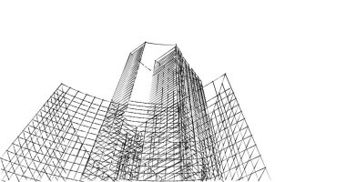 soyut mimari duvar kağıdı tasarımı, dijital konsept arkaplan