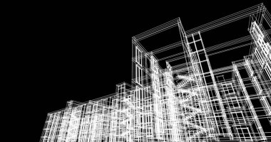 soyut mimari duvar kağıdı tasarımı, dijital konsept arkaplan