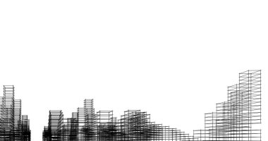 soyut mimari duvar kağıdı tasarımı, dijital konsept arkaplan