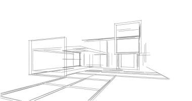 soyut mimari duvar kağıdı tasarımı, dijital konsept arkaplan