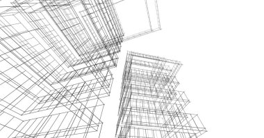 soyut mimari duvar kağıdı tasarımı, dijital konsept arkaplan